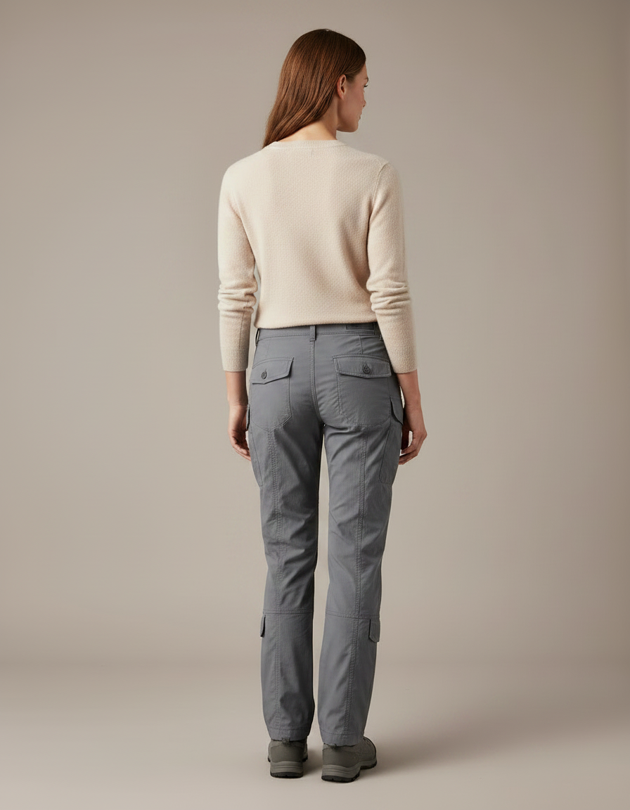 Pantalon Randonnée 9f43 - Gris Polyester - vue 2