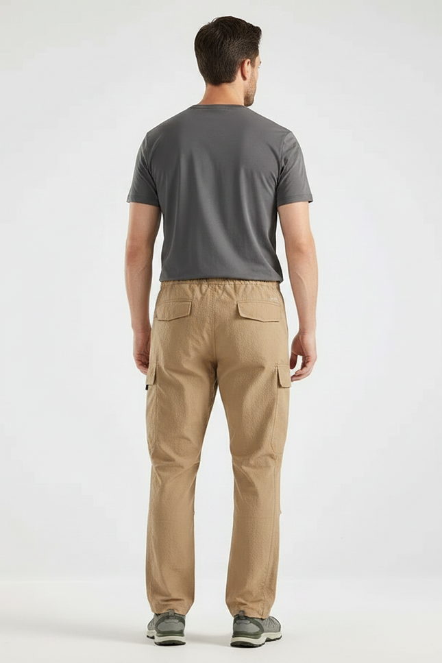 Pantalon Randonnée Cargo Beige Léger Décontracté Homme - Toile - vue 2