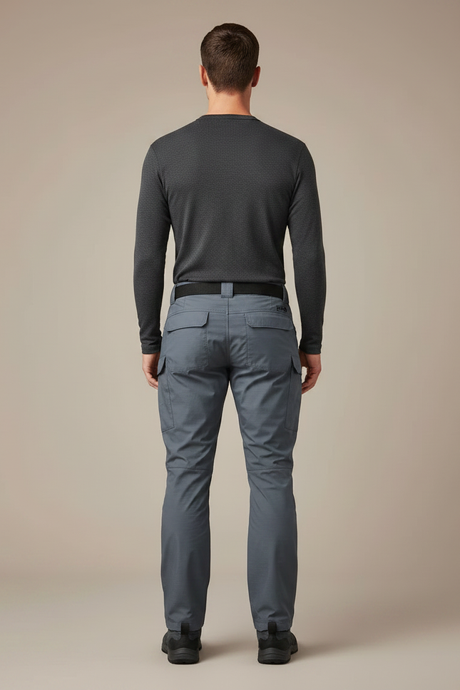 Pantalon Randonnée Gris Cargo Multi-Poches Homme Tactique - Polyester - vue 2