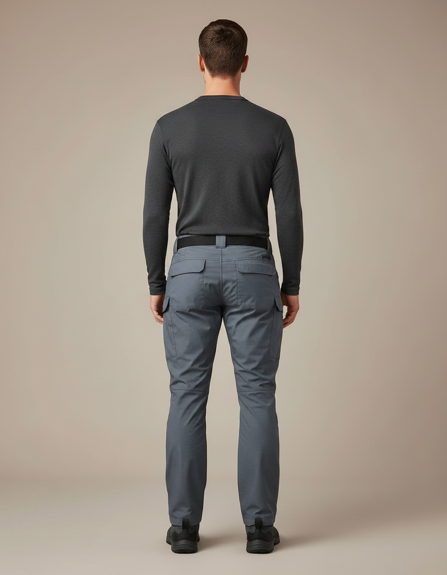 Pantalon Randonnée Gris Cargo Multi-Poches Homme Tactique - Polyester - vue 2