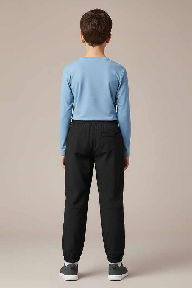 Pantalon Randonnée Noir Enfant Léger Confortable Sport - Polyester - vue 2