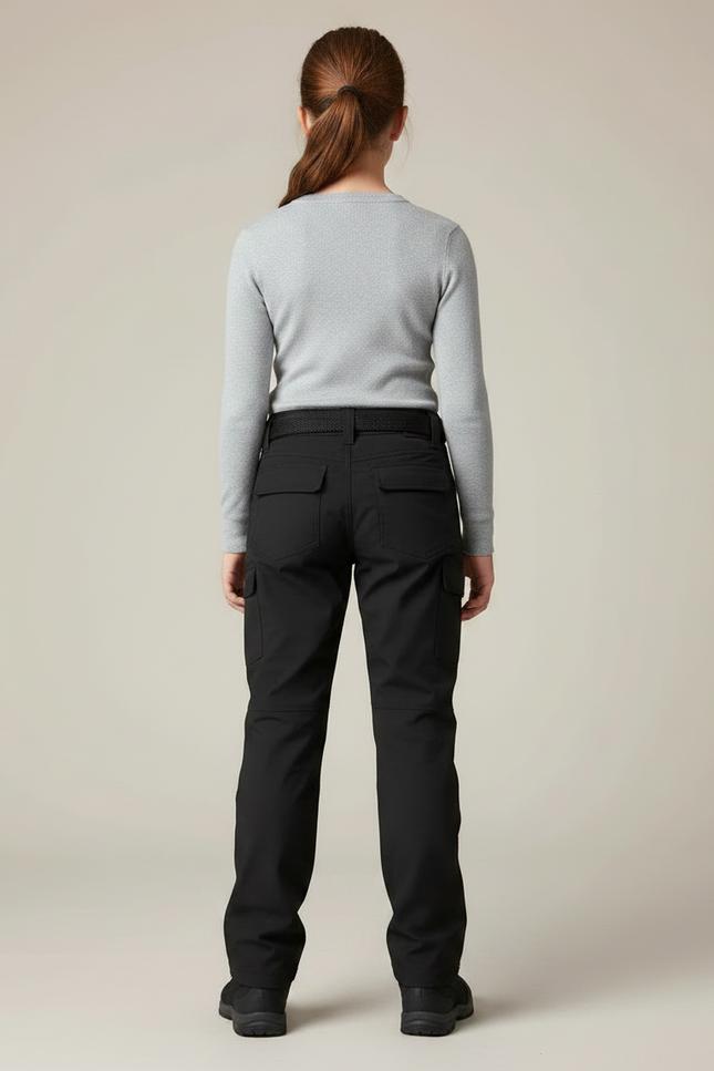 Pantalon Randonnée Noir Cargo Multipoches Robuste - Polyester - vue 2