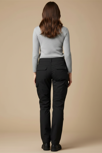 Pantalon Randonnée Noir Cargo Ample Femme - Polyester - vue 2