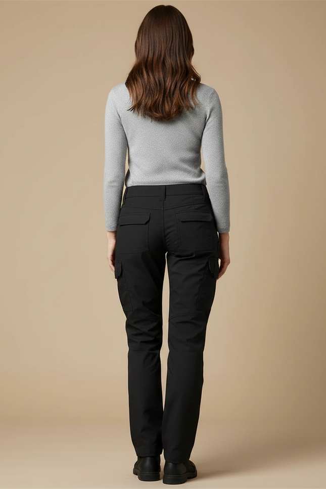 Pantalon Randonnée Noir Cargo Ample Femme - Polyester - vue 2