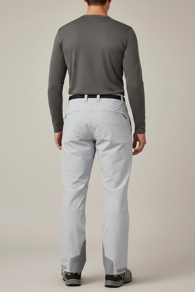 Pantalon Randonnée Gris Imperméable Coupe Droite Hiver - Polyester - vue 2