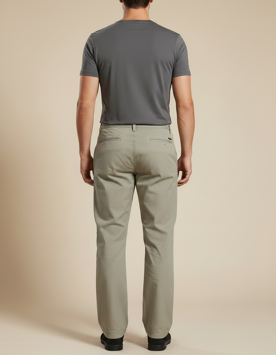 Pantalon Randonnée Kaki Coton Décontracté Homme Ample - vue 2