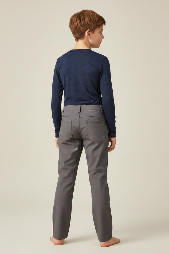 Pantalon Randonnée Gris Uni Décontracté Enfant - Polyester - vue 2