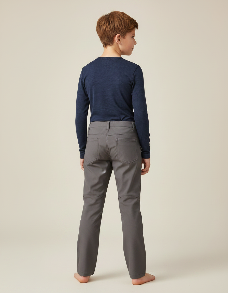 Pantalon Randonnée Gris Uni Décontracté Enfant - Polyester - vue 2