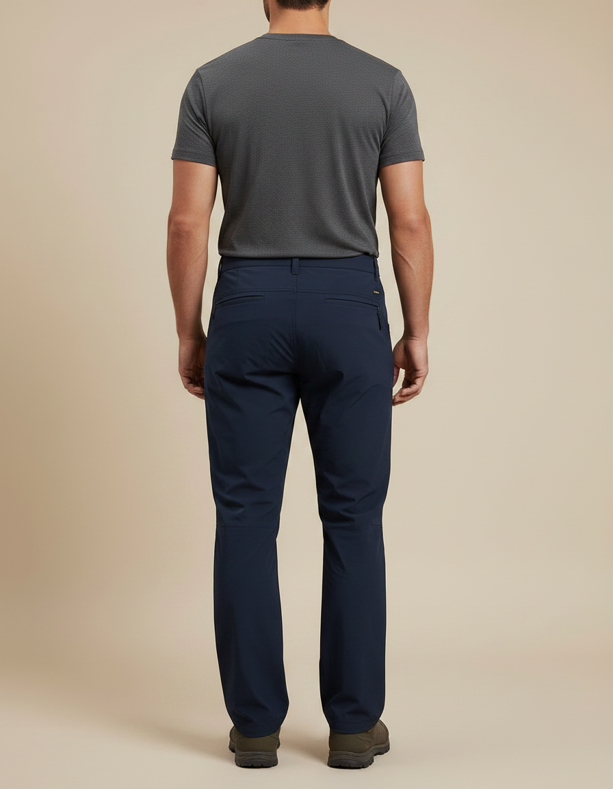 Pantalon Randonnée Bleu Marine - Polyester - vue 2
