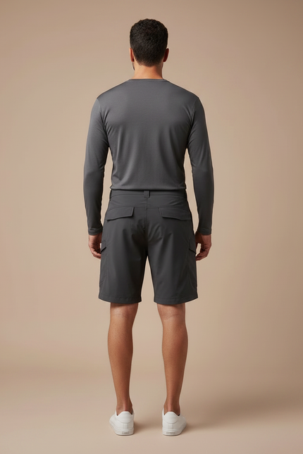 Pantalon Randonnée Gris Homme Résistant Léger Coupe Droite - Polyester - vue 2
