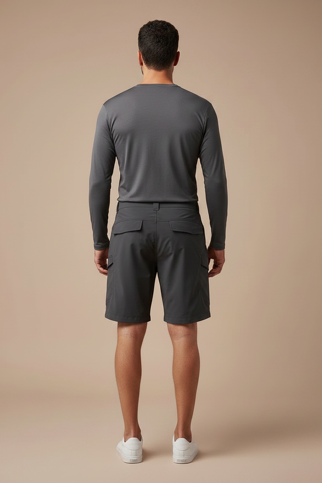 Pantalon Randonnée Gris Homme Résistant Léger Coupe Droite - Polyester - vue 2