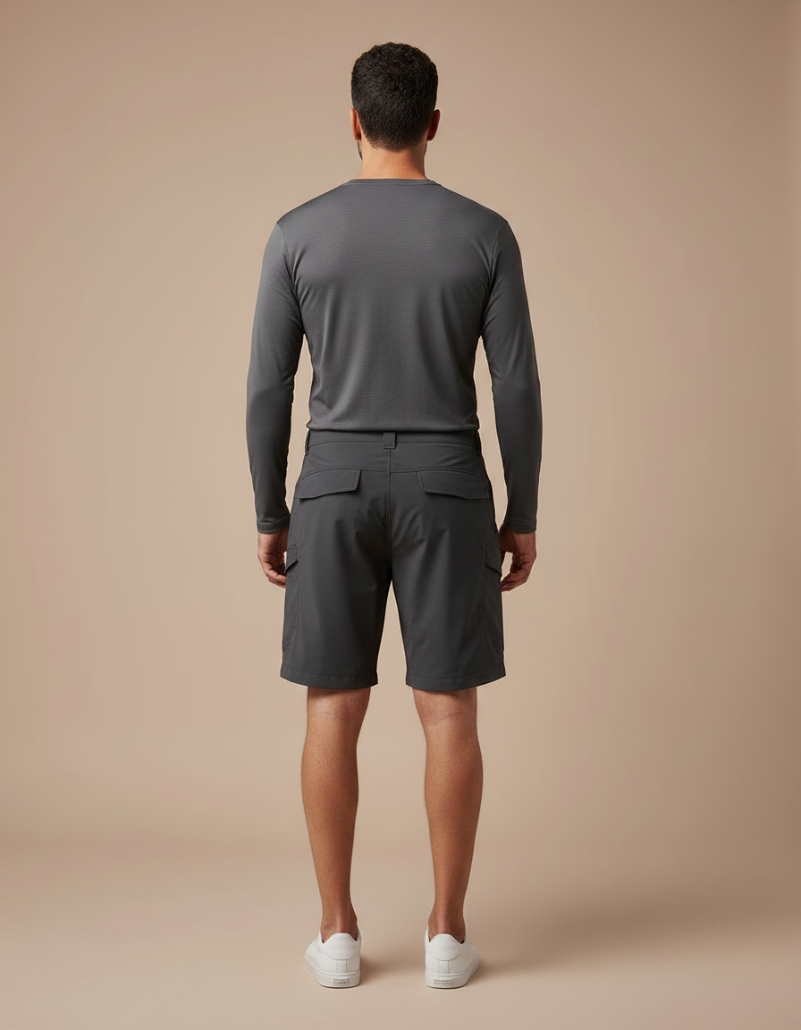 Pantalon Randonnée Gris Homme Résistant Léger Coupe Droite - Polyester - vue 2