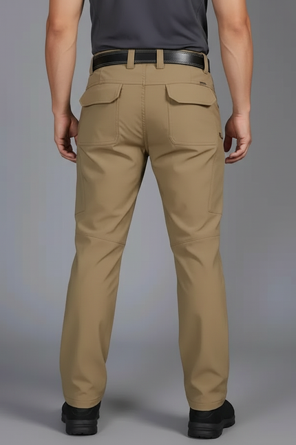 Pantalon Randonnée Cargo Homme Beige Multi-Poches Séchage Rapide - Polyester - vue 2