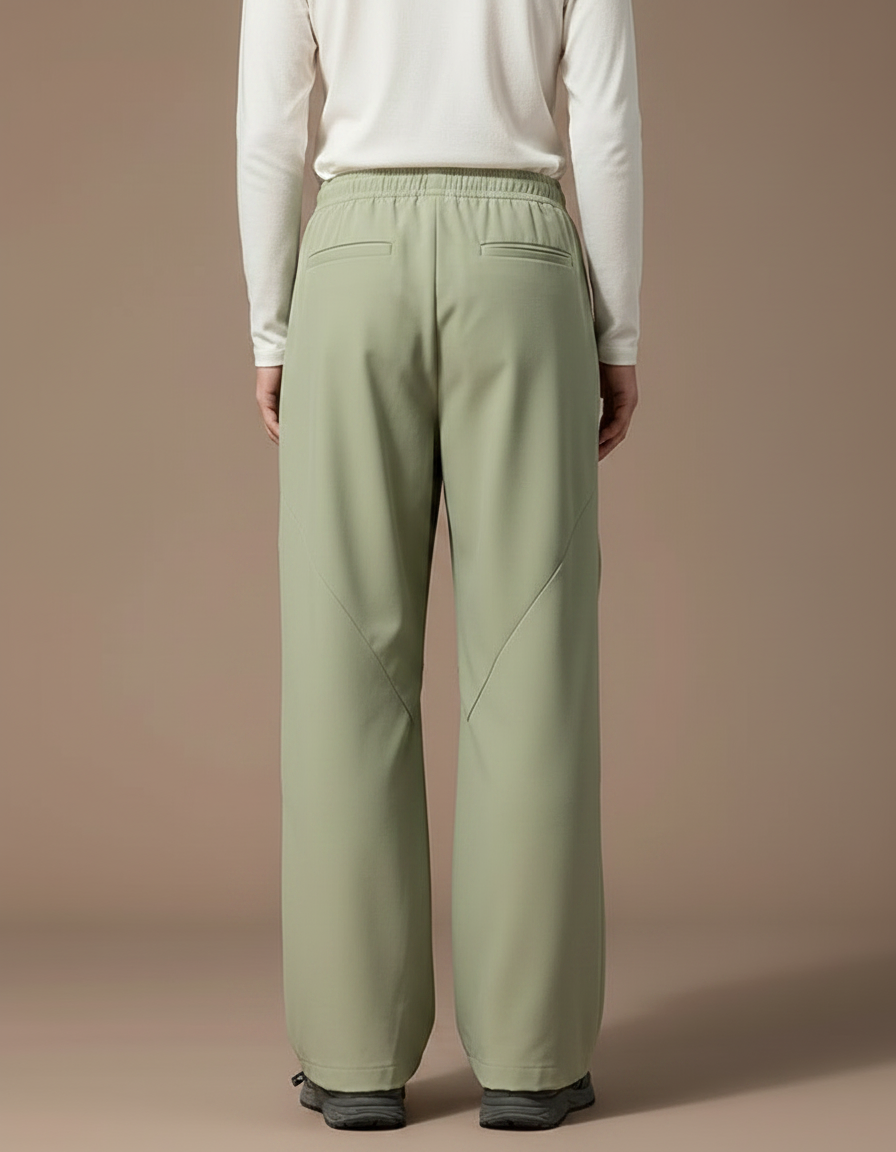 Pantalon Randonnée Vert Ample Imperméable Sport - Polyester - vue 2