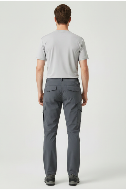 Pantalon Randonnée Automne - Gris Polyester - vue 2