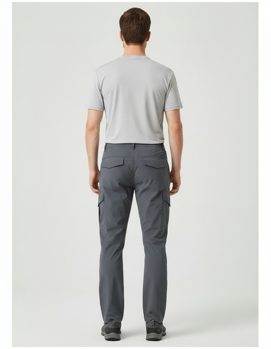Pantalon Randonnée Automne - Gris Polyester - vue 2