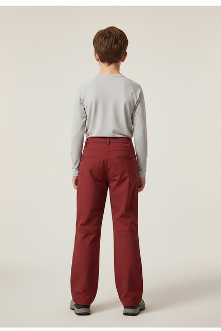 Pantalon Randonnée Bordeaux Ample Imperméable Enfant - Polyester - vue 2