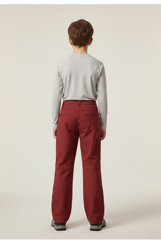 Pantalon Randonnée Bordeaux Ample Imperméable Enfant - Polyester - vue 2