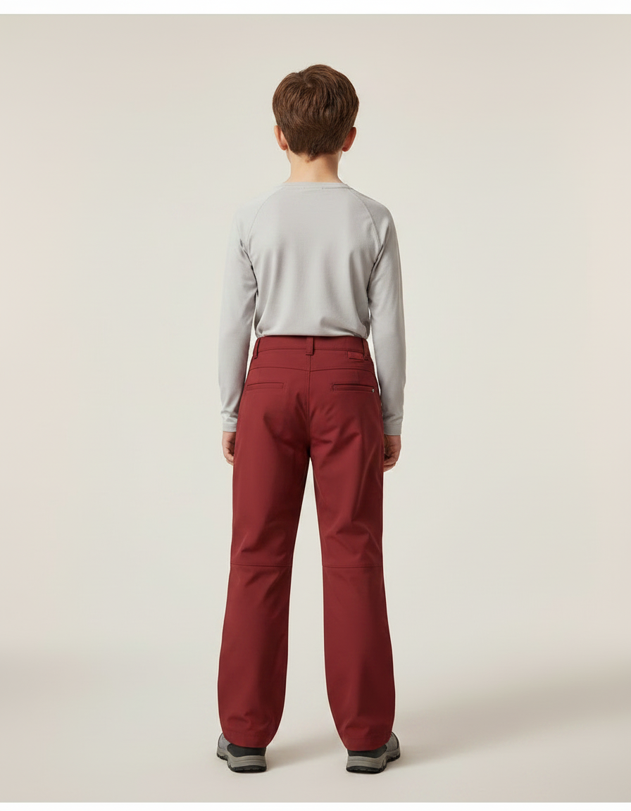 Pantalon Randonnée Bordeaux Ample Imperméable Enfant - Polyester - vue 2