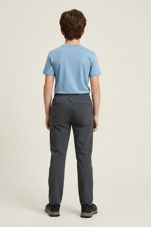 Pantalon Randonnée Garçon Gris Léger Respirant Extensible - Polyester - vue 2