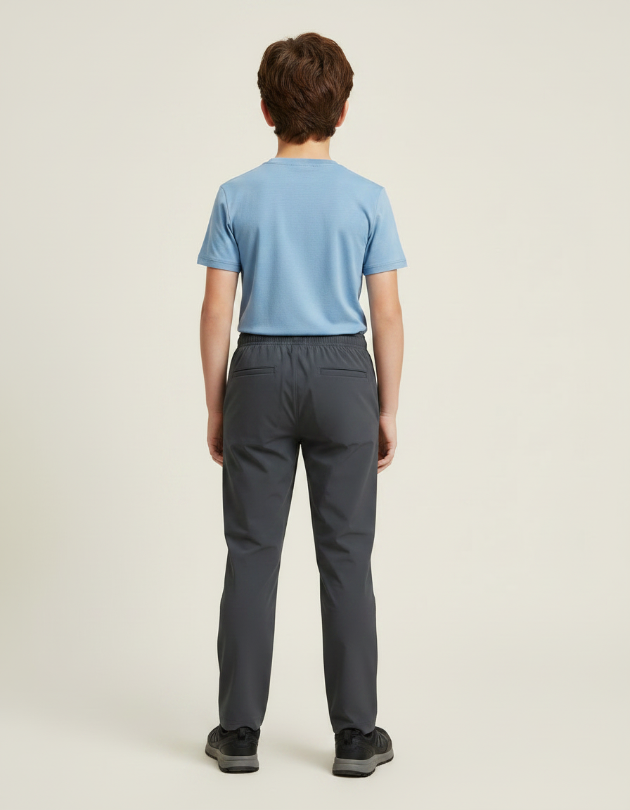 Pantalon Randonnée Garçon Gris Léger Respirant Extensible - Polyester - vue 2