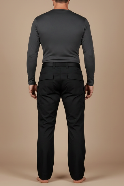 Pantalon Randonnée Noir Cargo Homme Tactique Résistant - Polyester - vue 2