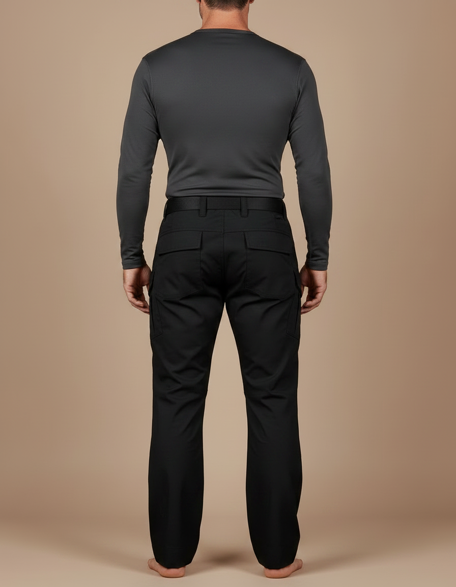 Pantalon Randonnée Noir Cargo Homme Tactique Résistant - Polyester - vue 2