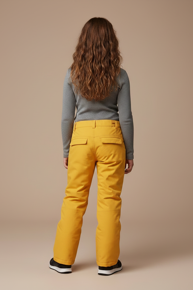 Pantalon Randonnée Jaune Imperméable Enfant Hiver - Polyester - vue 2
