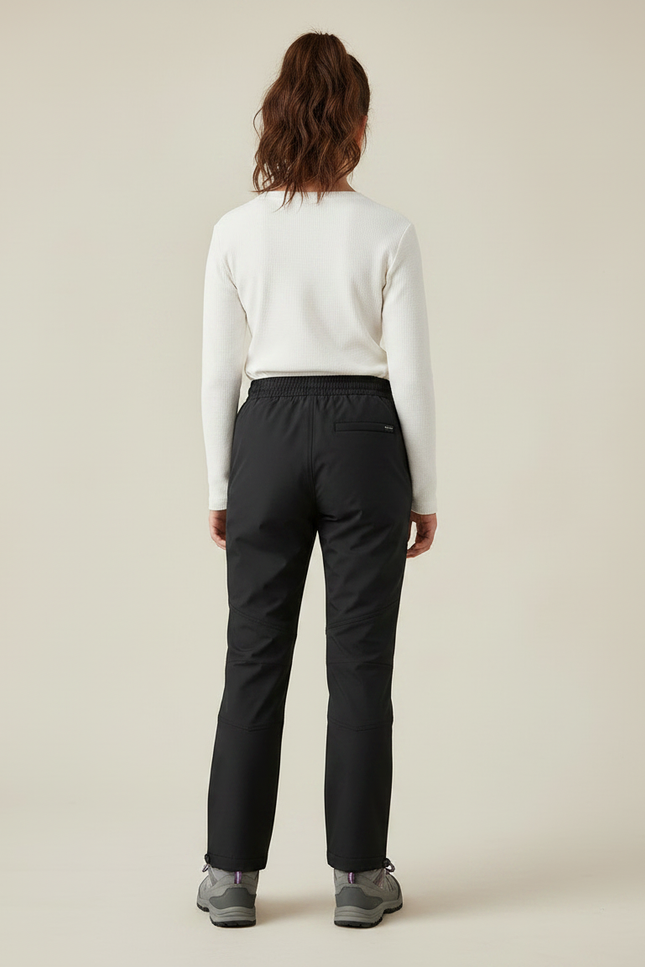 Pantalon Randonnée Noir Coupe Droite Sportif Enfant - Polyester - vue 2