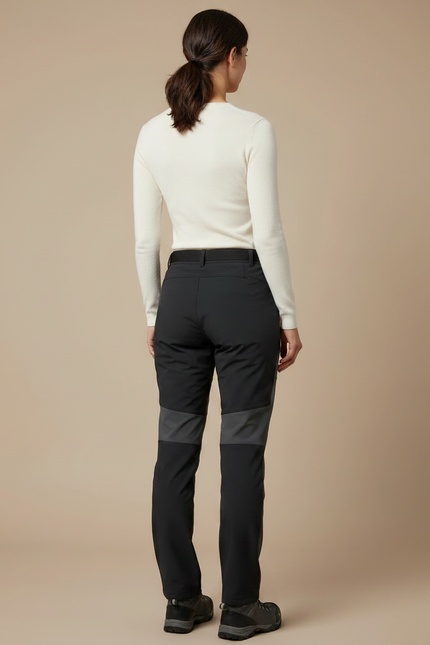 Pantalon Randonnée Noir Gris Bicolore Stretch Femme - Polyester - vue 2