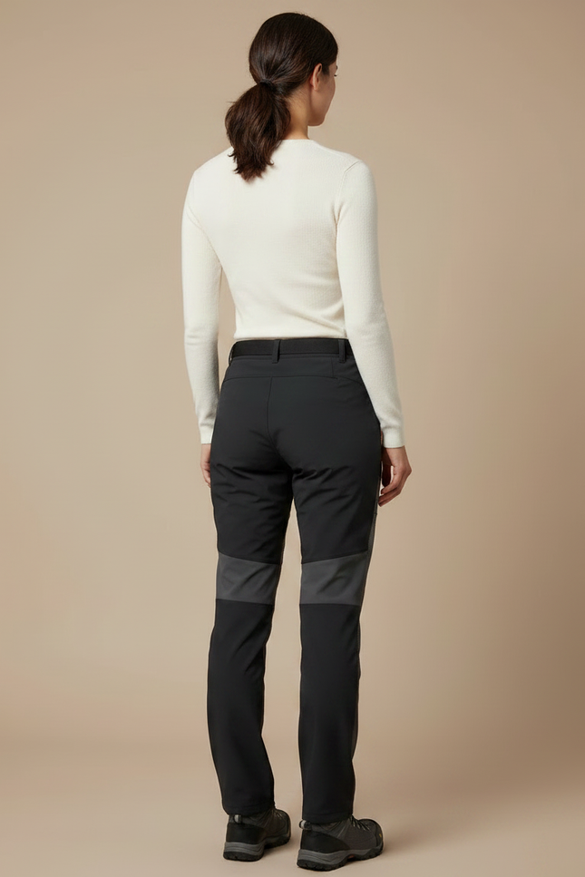 Pantalon Randonnée Noir Gris Bicolore Stretch Femme - Polyester - vue 2