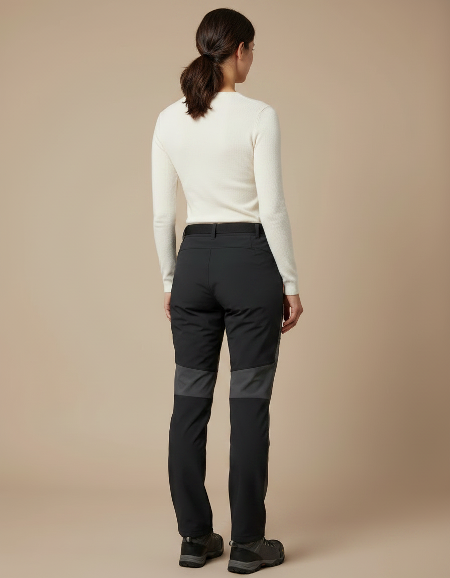 Pantalon Randonnée Noir Gris Bicolore Stretch Femme - Polyester - vue 2