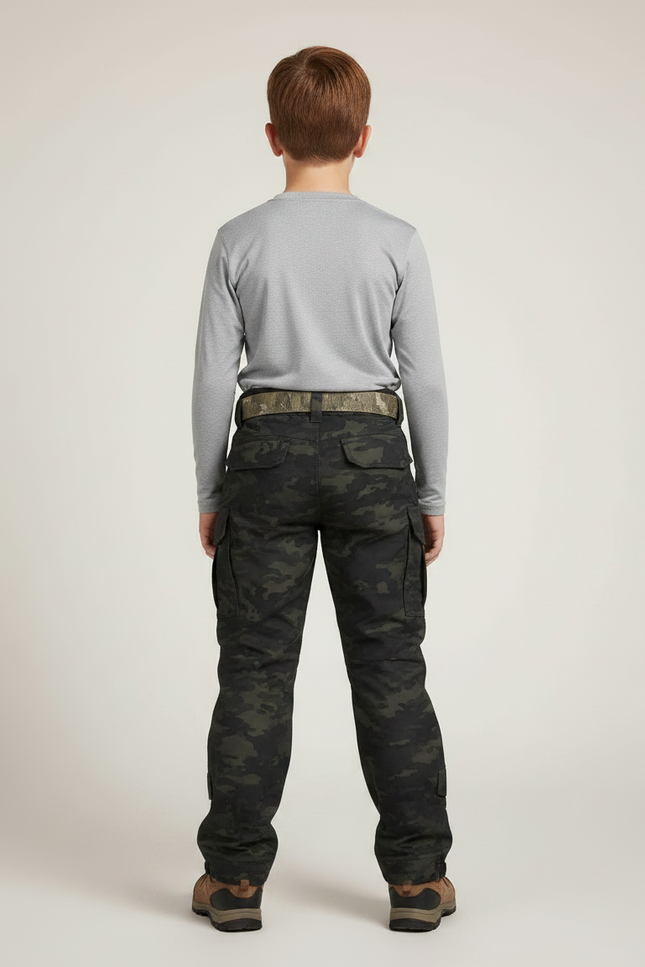 Pantalon Randonnée Camouflage Cargo Ripstop Enfant - Multicolore Toile - vue 2