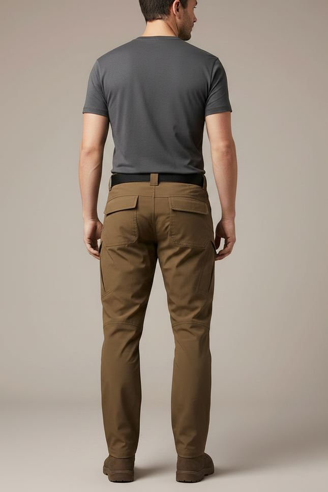 Pantalon Randonnée Marron Cargo Multi-Poches Homme - Polyester - vue 2