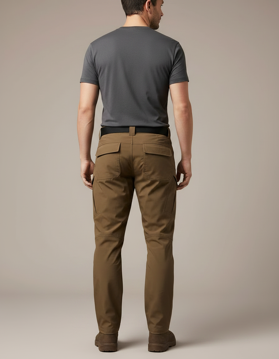 Pantalon Randonnée Marron Cargo Multi-Poches Homme - Polyester - vue 2