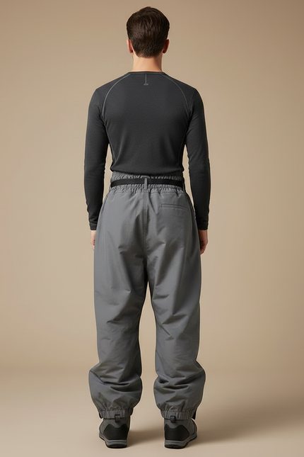 Pantalon Randonnée Gris Ample Imperméable Homme - Polyester - vue 2