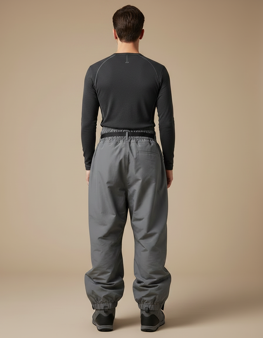 Pantalon Randonnée Gris Ample Imperméable Homme - Polyester - vue 2