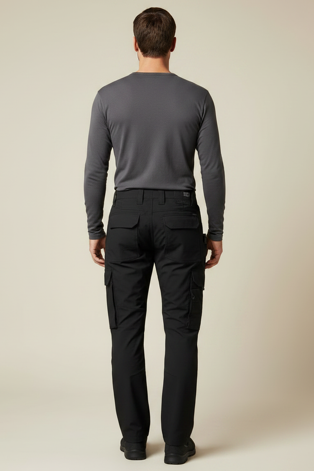 Pantalon Randonnée Noir Cargo Multipoches Tactique Homme - Polyester - vue 2