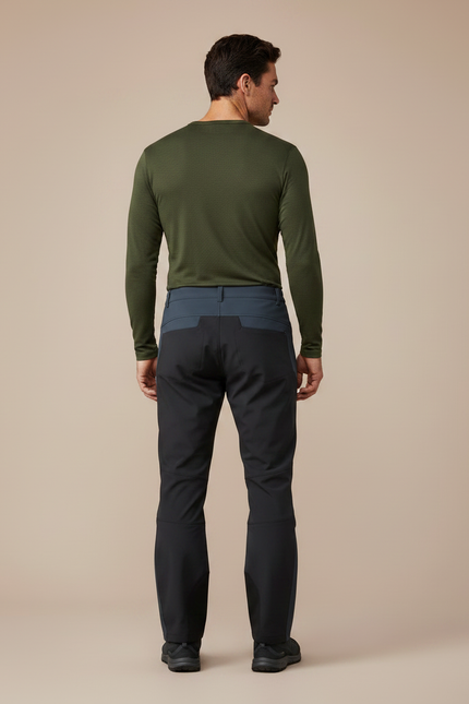 Pantalon Randonnée Gris Anthracite Softshell Homme Bicolore - Polyester - vue 2