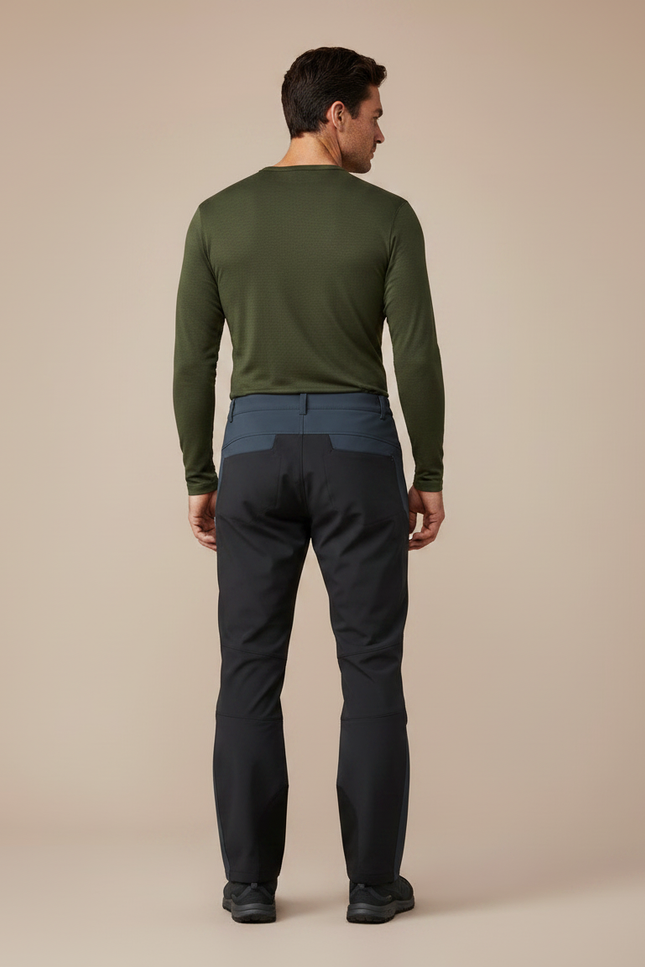 Pantalon Randonnée Gris Anthracite Softshell Homme Bicolore - Polyester - vue 2