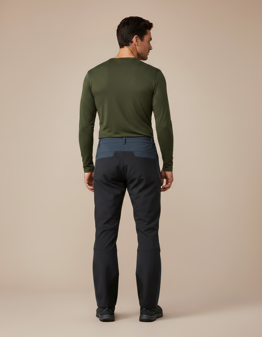 Pantalon Randonnée Gris Anthracite Softshell Homme Bicolore - Polyester - vue 2