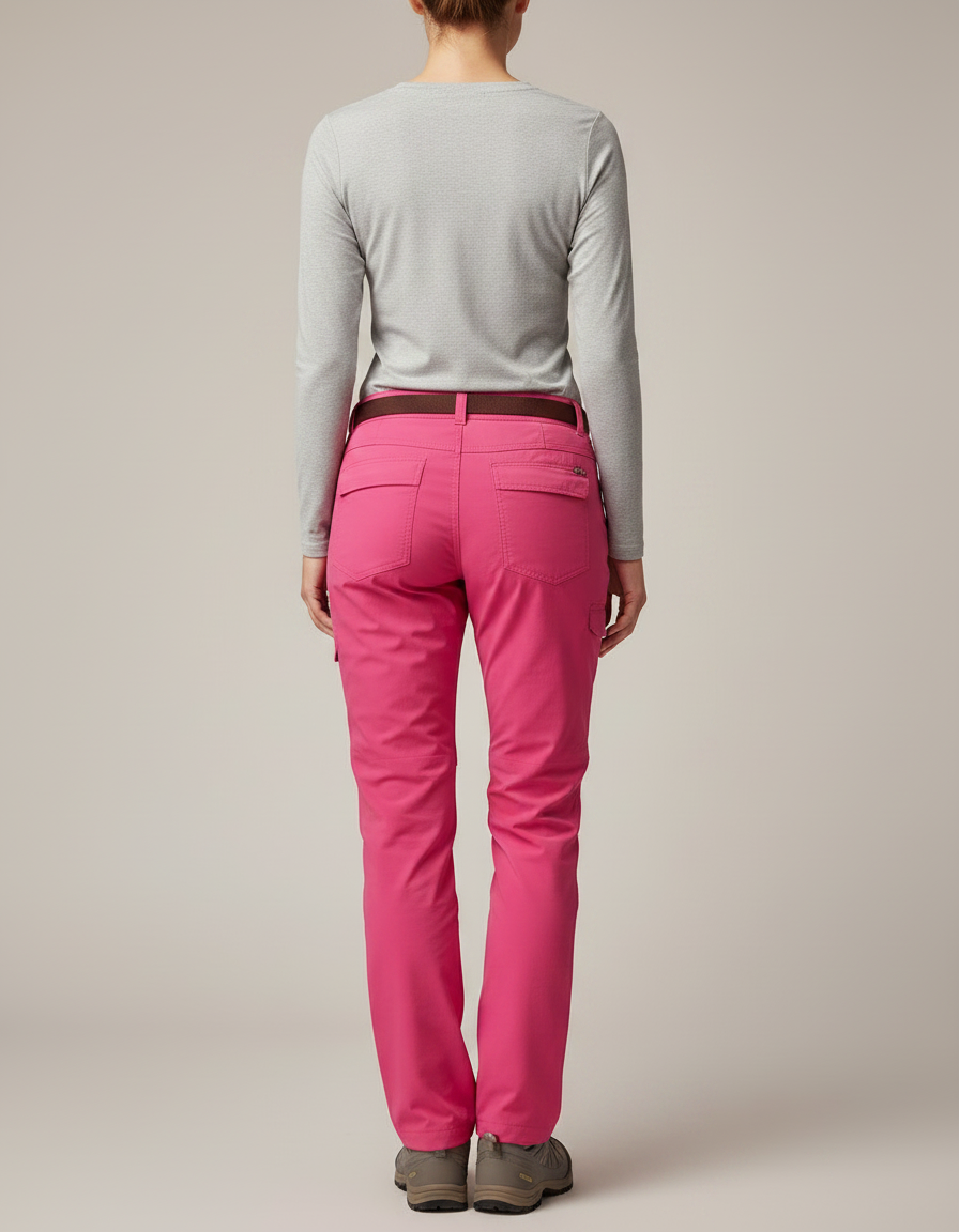 Pantalon 3/4 Randonnée Femme - Rose Polyester - vue 2