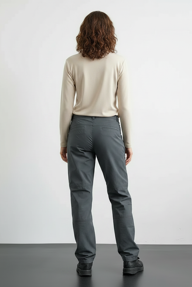 Pantalon Randonnée Gris Cargo Ample Femme Respirant - Polyester - vue 2