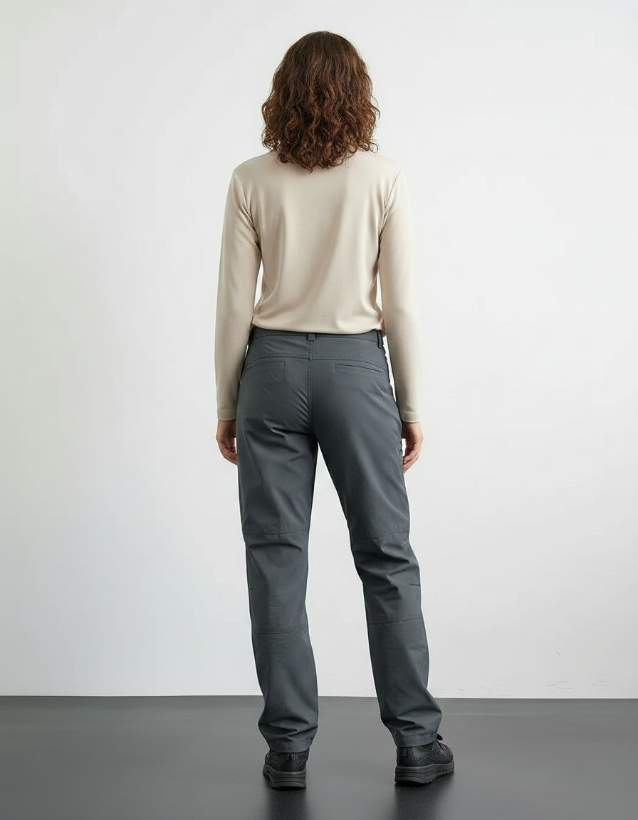 Pantalon Randonnée Gris Cargo Ample Femme Respirant - Polyester - vue 2