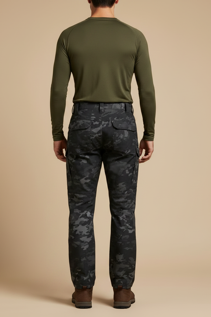 Pantalon Randonnée Camouflage Militaire Multi-Poches Homme - Imprimé Polyester - vue 2