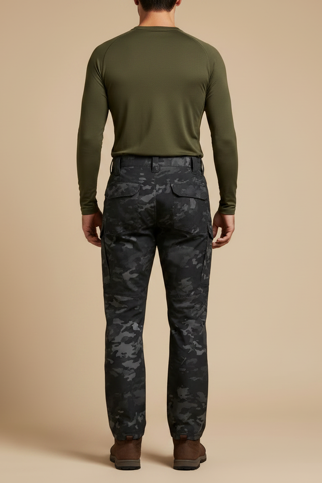 Pantalon Randonnée Camouflage Militaire Multi-Poches Homme - Imprimé Polyester - vue 2