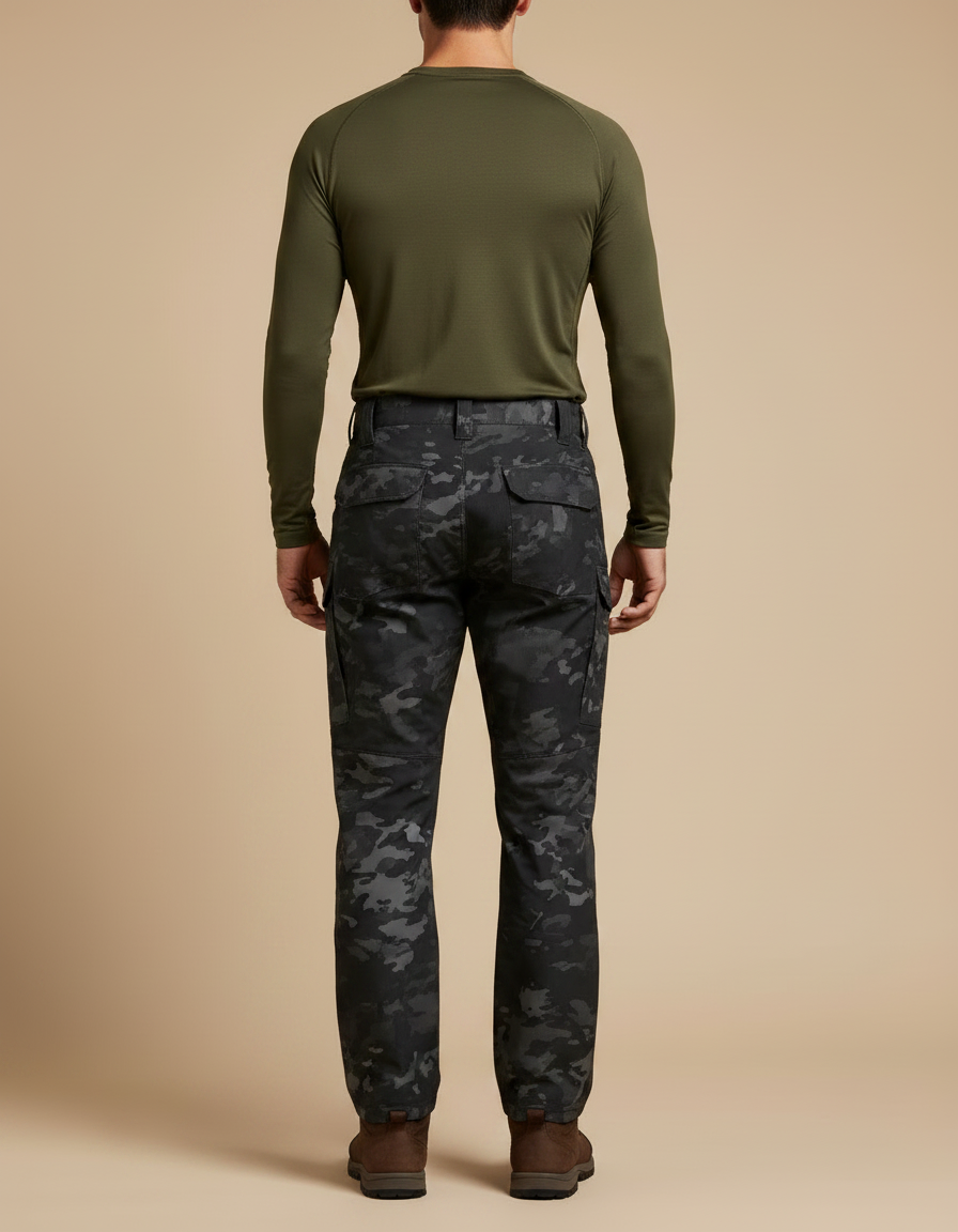 Pantalon Randonnée Camouflage Militaire Multi-Poches Homme - Imprimé Polyester - vue 2