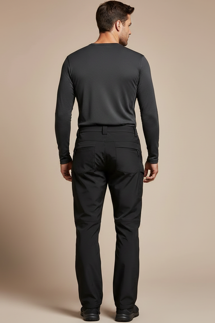 Pantalon Randonnée Noir Homme Polaire Tactique Imperméable - Polyester - vue 2