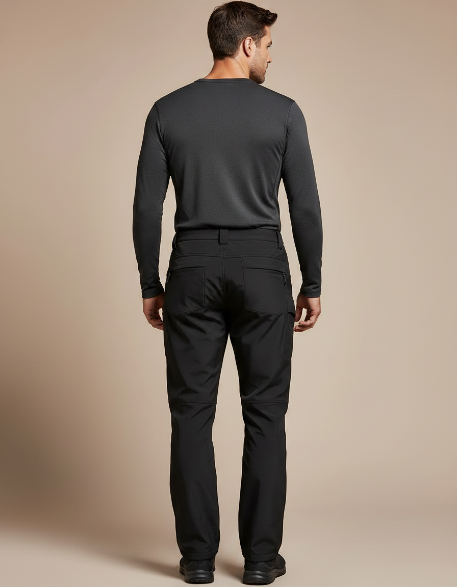 Pantalon Randonnée Noir Homme Polaire Tactique Imperméable - Polyester - vue 2