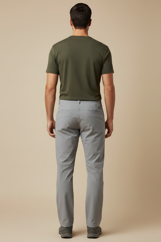 Pantalon Randonnée Gris Homme Droit Respirant Imperméable - Polyester - vue 2
